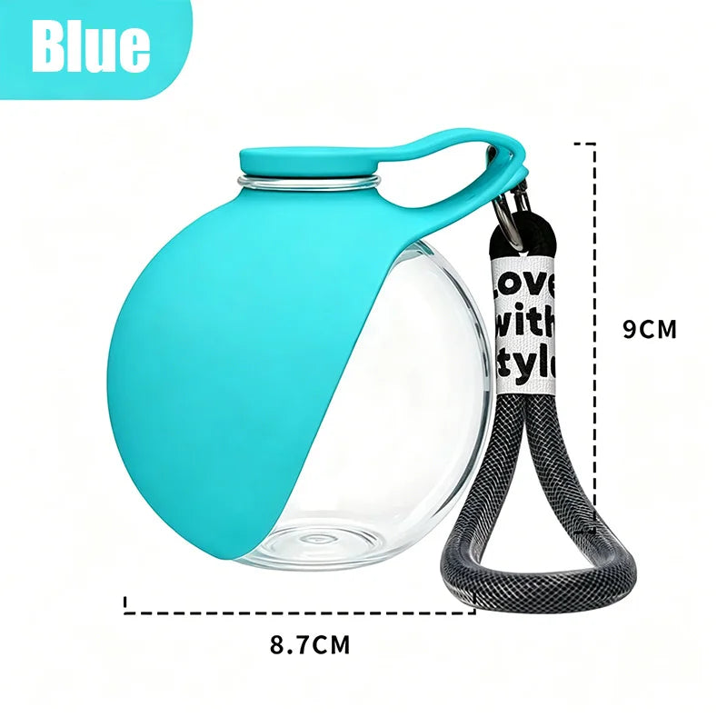 Gourde pour chien portable 2-en-1 en silicone pliable et étanche