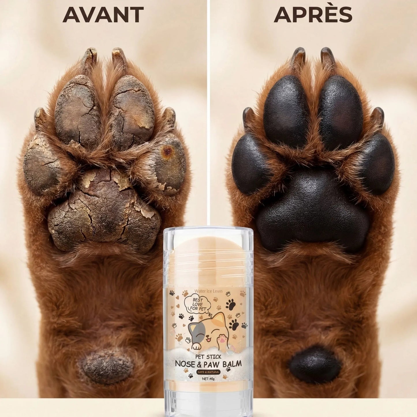 Baume hydratant pour pattes et truffe de chien/chat 45g